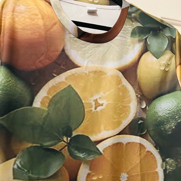 Citrus Print Short Sleeve Tee - Picture 1 of 4